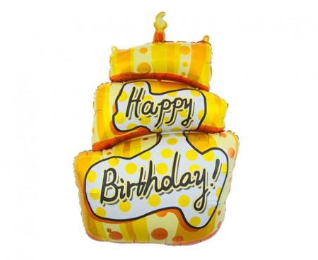 Balon foliowy Tort Happy Birthday