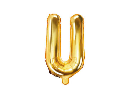 Balon litera  U złota 35cm